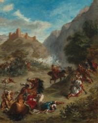 Arabs Skirmishing in the Mountains, 1863 (oil on canvas) | Obraz na stenu