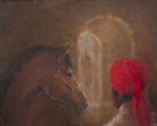 Stables, Jodhpur, 2014 (oil on canvas) | Obraz na stenu