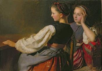 A Girl from Probsteier, 1844 (oil on canvas) | Obraz na stenu