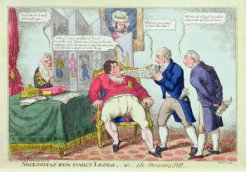 Necessitas Non Habet Leges, or the Nauseous Pill, 1823 (hand-coloured engraving) | Obraz na stenu