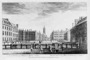 A north view of Hanover Square, London (engraving) | Obraz na stenu