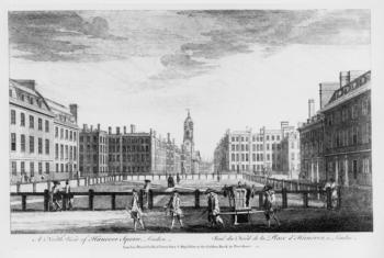 A north view of Hanover Square, London (engraving) | Obraz na stenu