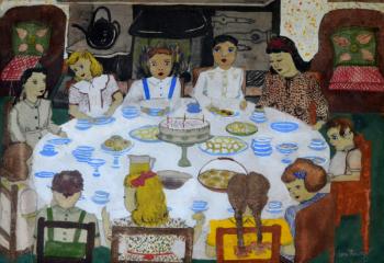 Children's Party,1947 (gouache) | Obraz na stenu