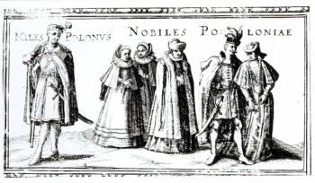 Polish Nobility (engraving) (b/w photo) | Obraz na stenu