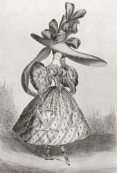 Ladies fashion in 1828, wasp waist and Gigot sleeves or "on leg o'mutton sleeves". From Illustrierte Sittengeschichte vom Mittelalter bis zur Gegenwart by Eduard Fuchs, published 1909. | Obraz na stenu