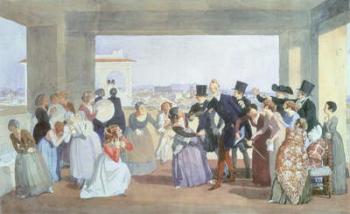 October Celebration in Rome, 1842 (w/c on paper) | Obraz na stenu