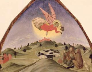 The Annunciation to the Shepherds (oil on panel) | Obraz na stenu