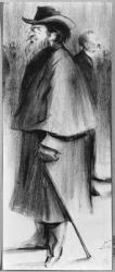 Jules Guesde (pencil & charcoal on paper) (b/w photo) | Obraz na stenu