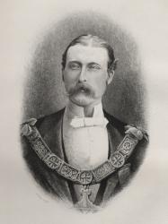 Prince Arthur William Patrick, Duke of Connaught and Strathearn, engraved by C. Laurie, from 'The History of Freemasonry, volume I', published by Thomas C. Jack, London, 1883 (litho) | Obraz na stenu