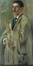 Portrait of Otto Eckmann (1865-1902) (oil on canvas) | Obraz na stenu