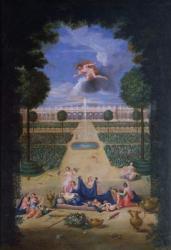 The Groves of Versailles. View of the parterres of Trianon with Flora and Zephyr (oil on canvas) | Obraz na stenu