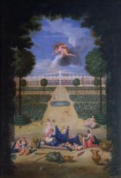 The Groves of Versailles. View of the parterres of Trianon with Flora and Zephyr (oil on canvas) | Obraz na stenu