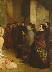 The Studio of the Painter, a Real Allegory, 1855 (oil on canvas) (detail of 19190) | Obraz na stenu