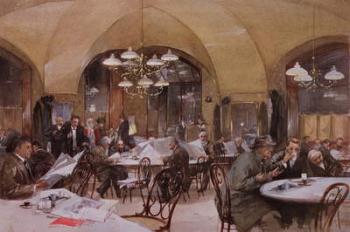 Cafe Griensteidl, Vienna, 1890 | Obraz na stenu