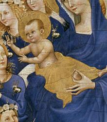 Virgin and Child, c.1395-99 (egg tempera on oak) (detail of 3028) | Obraz na stenu