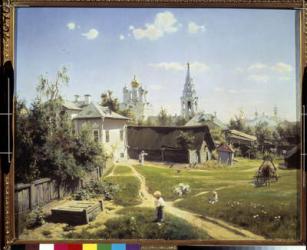 Moscow Courtyard, 1878 (oil on canvas) | Obraz na stenu