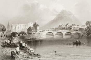 Ballina, County Mayo, from 'Scenery and Antiquities of Ireland' by George Virtue, 1860s (engraving) | Obraz na stenu