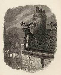 The last chance, from 'The Adventures of Oliver Twist' by Charles Dickens (1812-70) 1838, published by Chapman & Hall, 1901 (engraving) | Obraz na stenu