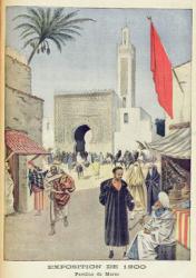 The Moroccan Pavilion at the Universal Exhibition of 1900, Paris, illustration from 'Le Petit Journal', 23rd September 1900 (colour litho) | Obraz na stenu