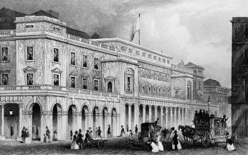 Italian Opera House, c.1850 (engraving) | Obraz na stenu