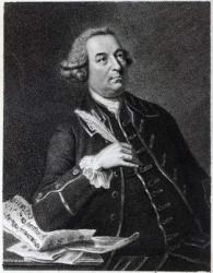Portrait of John Christopher Smith (1712-95), musician and amanuensis of Handel (engraving) | Obraz na stenu