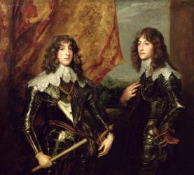 Prince Charles Louis (1617-80) Elector Palatine and his Brother, Prince Rupert (1619-82) of the Palatinate, 1637 (oil on canvas) | Obraz na stenu