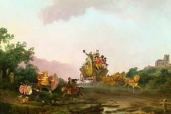 Revellers on a Coach, c.1785-90 (oil on canvas) | Obraz na stenu