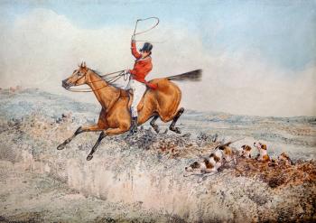 Fox hunting, 1837 (w/c) | Obraz na stenu