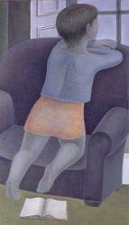 Girl on Chair, 2002 (oil on canvas) | Obraz na stenu