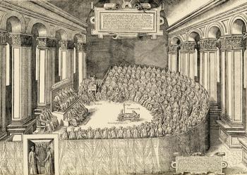 The Council of Trent (1545-63) (engraving) | Obraz na stenu