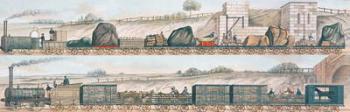 Liverpool and Manchester Railway: Freight and livestock (colour litho) | Obraz na stenu