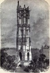 Church of St. Jacques de la Boucherie, Paris, which held sittings of the National Assembly (engraving) | Obraz na stenu