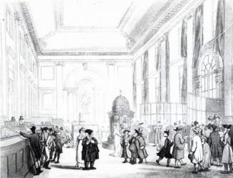 Bank of England, Great Hall, from Ackermann's 'Microcosm of London', 1809 (aquatint) | Obraz na stenu