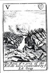 The Rout of 1000 of the Rebels at the Battle of Sedgemoor, 6th July 1685 (woodcut) (b/w photo) | Obraz na stenu