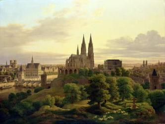 A Medieval Town in 1830, 1830 (oil on canvas) | Obraz na stenu