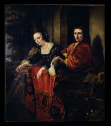 Portrait of a Husband and Wife, 1654 (oil on canvas) | Obraz na stenu
