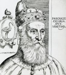 Pasquale Cicogna, Doge of Venice (1585–1595) (engraving) | Obraz na stenu