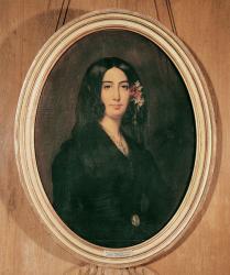 Portrait of George Sand (1804-76) (oil on canvas) | Obraz na stenu