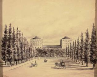United States Capitol from Pennsylvania Avenue, c.1814 (w/c on paper) | Obraz na stenu