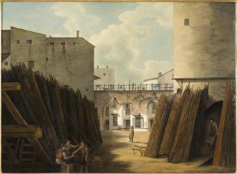 The old iron scales at Slussen, Stockholm, c.1820-30 (oil on canvas) | Obraz na stenu
