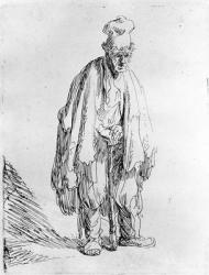 Beggar in a high cap, c.1630 (etching) | Obraz na stenu