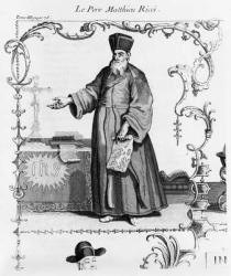 Father Matteo Ricci (1552-1610) (engraving) (b/w photo) | Obraz na stenu