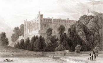 19th century view of Arundel Castle, Arundel, West Sussex, England. From Churton's Portrait and Lanscape Gallery, published 1836. | Obraz na stenu