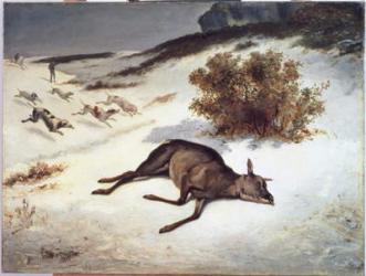 Hind Forced Down in the Snow, 1866 (oil on canvas) | Obraz na stenu