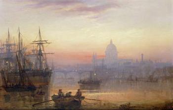 The Pool of London at Sundown, 1876 | Obraz na stenu