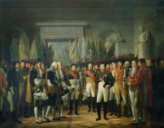 Napoleon I (1769-1821) Receiving the Deputies of the Conservative Senate at the Royal Palace in Berlin, 19th November 1806 (oil on canvas) | Obraz na stenu