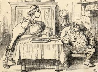 Father William having eaten the Goose, from 'Alice's Adventures in Wonderland' by Lewis Carroll, published 1891 (litho) | Obraz na stenu