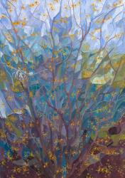 Witch Hazel in Flower, 2015 (oil on canvas) | Obraz na stenu