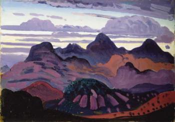 Deep Twilight, Pyrenees, c.1912-13 (oil on panel) | Obraz na stenu