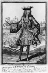 Jean Bernard Desjean (1645-1711) Baron de Pointis (engraving) (b/w photo) | Obraz na stenu